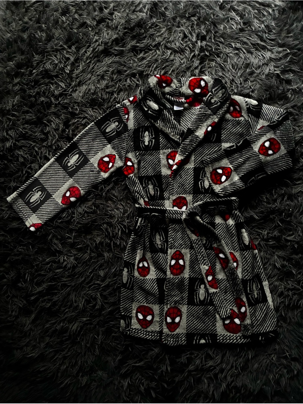 Marvel Spider-Man Boys Plush Fleece Robe - Size S (Small)